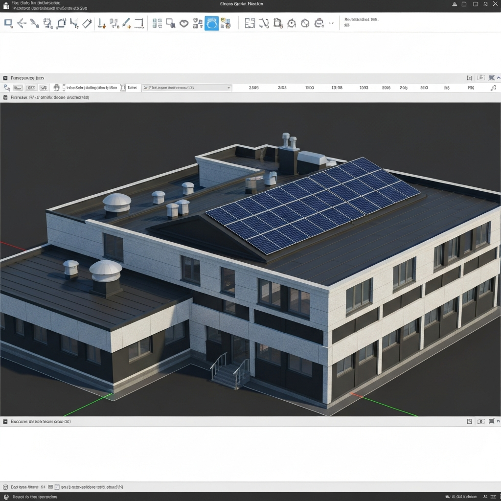 Precise 3D digital twin model of a roof generated by drone data